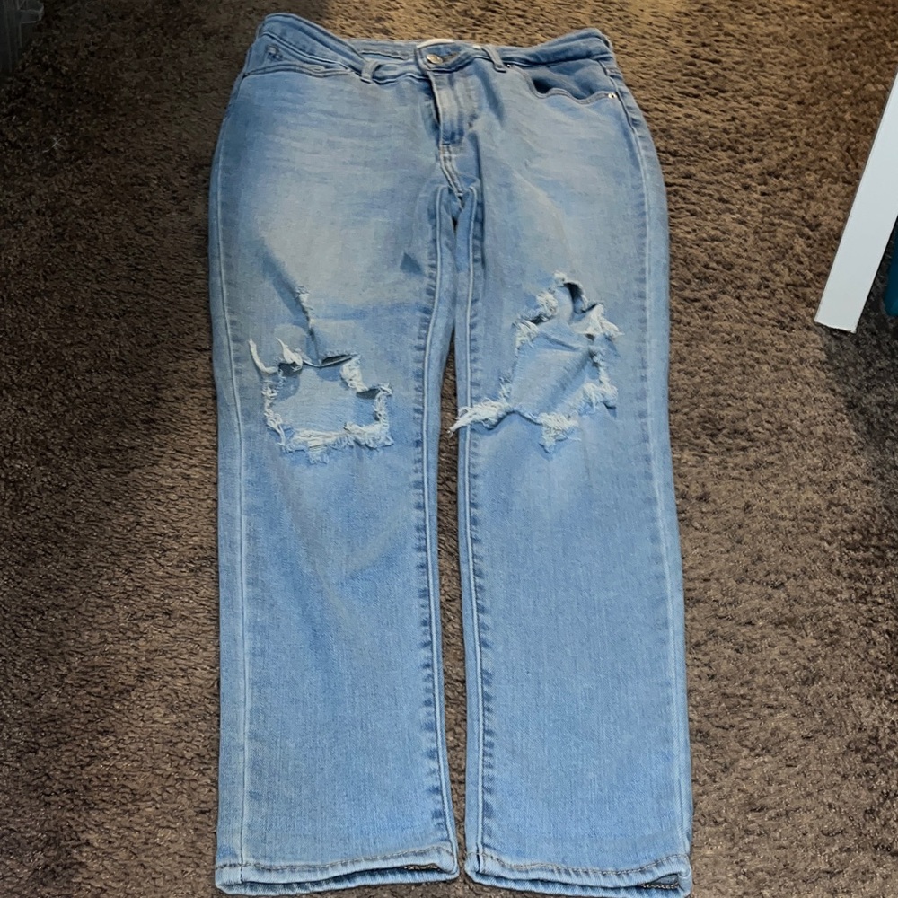 Levi's Light Blue High Rise Distressed Jeans